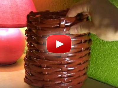 Ako spraviť pletený košík z papiera